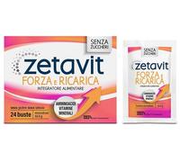 Zeta Farmaceutici Zetavit Forza e Ricarica - Integratore di aminoacidi per l'energia, 24 bustine