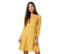 Zeta Ville - Vestito a Strati Allattamento prémaman Manica Lunga - Donna - 128c (Mustard, IT 48/50, 2XL)