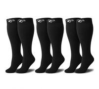 Zeta Wear Calze a Compressione Graduata Polpacci Larghi Taglie Forti Donna Uomo, Gambaletti 15-19 mmHg, Compressione Polpaccio, XXL-6XL