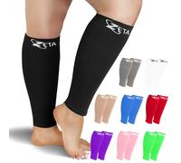Zeta Wear Calzini di supporto per gamba, taglie forti, a compressione ampia al polpaccio, da donna, vestibilità incredibile, 1 paio, nero, XXX-Large