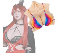 ZetaCdsTran Silicone Breast Plates Crossdresser Breast Forms for Crossdressers Drag Queen Round Neck Fake Boobs B-G Cup