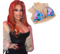 ZetaCdsTran Silicone Breasts Fake Breast Shapes Artificial Breasts Realistic Breastplates B-H Cup for Crossdresser Cosplay Drag Queen