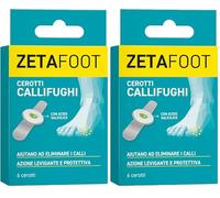 Zetafoot Cerotti Callifughi Disco Centrale, Azione Levigante e Protettiva, Rimozione Indolore dei Calli, Protegge da Sfregamenti e Pressione, Confezione 6 Pezzi (Confezione da 2)