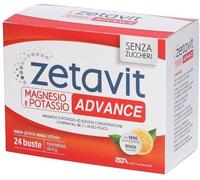 Zetavit Advance Integratore Magnesio, Potassio e Vitamina C Senza Zucchero 24 Bustine