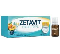Zetavit Junior Total 12 Flaconcini Gusto Pesca e Fruit Passion Integratore per Energia, Memoria e Sistema Immunitario