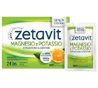 Zetavit Magnesio e Potassio Integratore Per Stanchezza e Spossatezza Senza Zucchero 24 Bustine