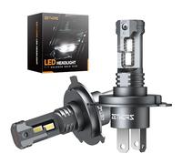 Zethors Lampadine LED H4 Auto, 2Pcs Fari H4 LED Canbus 50W 16000LM 6000K H4/9003/HB2 Luce Abbagliante e Anabbagliante, Sostituzione dei Alogena,Plug and Play,Impermeabile IP68,senza Ventola