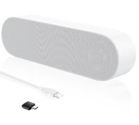 ZETIY Mini Altoparlante per PC, Mini Casse Computer con Alimentazione USB, Stereo Sound Mini, Soundbar Portatile per Tablet Desktop Laptop e Banco - Bianco
