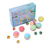 Zetqhuu Bath Balls con Interna per Bambini - Set Doccia 12 Pezzi,Bombette Effervescenti con Sali da Bagno | Per Bambini Ragazzi Estate Viaggio Bagno Hotel Casa Compleanno