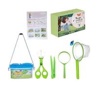 Zetqhuu Set cattura mosche per bambini, set di esploratori per bambini, gabbia trasparente con spettatore e lente d'ingrandimento, per giardinaggio, casa, scuola, campeggio, aula, avventura