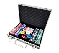 Zetqhuu Set Di Fiches Da Poker Con Custodia, Oggetti da Festa Senza Valore, Set di Gioco Poker da Viaggio, per Appassionati di Giochi Adulti Collezionisti Organizzatori Eventi Casa Viaggio Serate