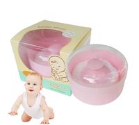Zetqhuu Set Di Puff E Contenitore Per Talco Per Bambini | Piumino Spolvero Corpo,Custodia Per Spugna Per Nuovi Genitori Baby Sitter Infermieri Pediatrici Del Bagno Viaggio Assistenti Casa