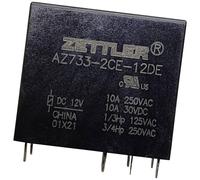 Zettler Electronics AZ733-2CE-12DE - Relè principale 12 V/DC 12 A, 2 commutatori, 1 pezzo.