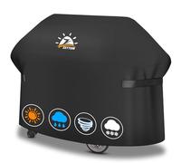 Zettum Copertura Barbecue da 170 cm, 7108 Copri in PU per BBQ a gas Summit serie 400, Oxford 600D Impermeabile Telo Esterno per Weber Summit 470, 420, 2022 Genesis S-325s, E-325s (170 x 68 x 119 cm)