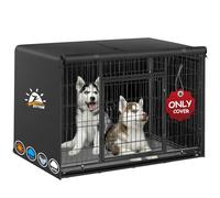 Zettum Copertura della Gabbia per Cani 90 cm, Copertura per Cani Impermeabile e Resistente, Copertura per Animali Domestici in Tessuto Oxford 600D, Universale Copertura per Kennel (91 x 58 x 63 CM)