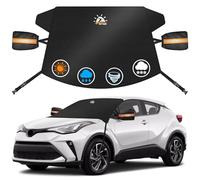 Zettum Copertura per Parabrezza Auto, Impermeabile Protezione Parabrezza con Copertura per specchietto Laterale, 600D Oxford in PU per la Maggior Parte delle Auto, furgoni, SUV, Camion (175 x 125 cm)