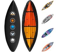 Zettum Copertura per riporre kayak, canoa, per esterni, in tessuto PU 600D, resistente, impermeabile, per kayak, barca da pesca, tavola da paddle, canoa, copertura completa per kayak (2,7-2,9 m)
