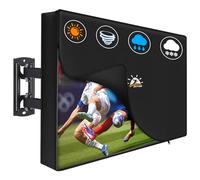 Zettum Copertura per TV da esterno, 600D, con cerniera, resistente alle intemperie e impermeabile, per TV da 55 a 58 pollici, protezione resistente per schermo piatto esterno (55" L x 6" P x 36" H)