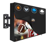 Zettum Copertura per TV da esterno da 32 pollici, 600 D, impermeabile, resistente alle intemperie, con cerniera per TV a schermo piatto da 28-32 pollici, custodia resistente per uso esterno