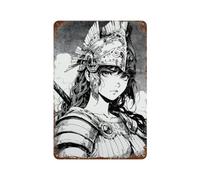 ZEUDFBSA Athena Dea della Saggezza e Decorazione da parete Art Metal Tin Poster Modern Bar Decorations30x20cm
