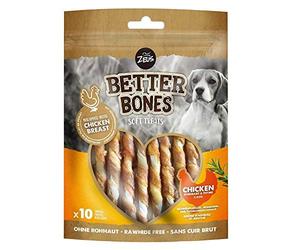 Zeus BetterBones, bastoncini da masticare ritorti per cani, con carne di pollo, rosmarino e timo, 10 cm