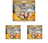 Zeus BetterBones, ossa da masticare per cani, avvolte con carne di pollo, al gusto rosmarino e timo, 7,5 cm (Confezione da 3)