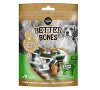 Zeus BetterBones, ossa da masticare per cani, con carne d'agnello al gusto menta, 7,5 cm
