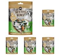 Zeus BetterBones, ossa da masticare per cani, con carne d'agnello al gusto menta, 7,5 cm (Confezione da 5)