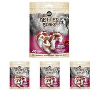 Zeus BetterBones, ossa da masticare per cani, con carne d'anatra e mirtillo rosso, 7,5 cm (Confezione da 4)
