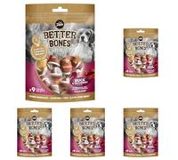 Zeus BetterBones, ossa da masticare per cani, con carne d'anatra e mirtillo rosso, 7,5 cm (Confezione da 5)