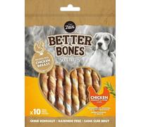 Zeus BetterBones, bastoncini da masticare ritorti per cani, con carne di pollo, rosmarino e timo, 10 cm