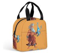 Zeus - Borsa termica per il pranzo, motivo: dio greco, a prova di perdite, per lavoro, viaggi all'aperto