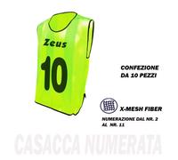 Zeus Casacca Numarata Pettorina Fratini Fratino Giocatore Calcio Calcetto