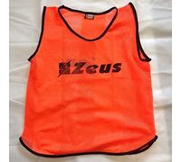 Zeus Casacca Nylon, Senior, confezione da 10 casacche colore arancio fluo