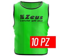 Zeus Casacca Promo, BOY, confezione da 10 casacche (Verde Fluo)