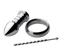 Zeus Electrosex Zeus Deluxe Serie Voltaic per Lui Acciaio Inox Maschile e-Stim