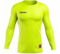 Zeus Fisiko Baselayer Maglietta aderente a maniche lunghe giallo neon giallo S