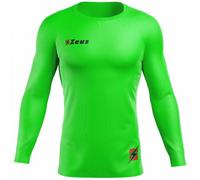 Zeus Fisiko Baselayer Maglietta aderente a maniche lunghe verde neon verde XL