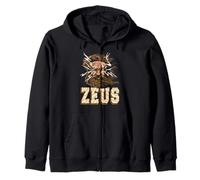 Zeus Fulmine Ira Dio Potere Mito Olimpo Antico Felpa con Cappuccio