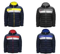 Zeus Giubbotto Pegaso Inverno Cappuccio Sport Calcio Palestra Winter Relax Giacca Pegashop (Blu-Rosso-Bianco, XXL)