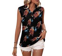 Zeus God of Thunder God Greek God - Polo da donna senza maniche con colletto per allenamento e tennis, Stile:, S