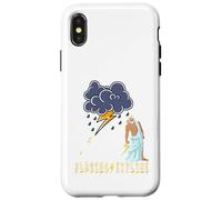 Zeus Greek God Thunder Lightning Bolt Storm Retro Mythology Custodia per iPhone X/XS