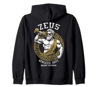 Zeus Gym Athletic Department - Divertente dio greco per allenare i muscoli Felpa con Cappuccio