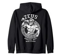 Zeus Gym Athletic Department - Divertente dio greco per allenare i muscoli Felpa con Cappuccio