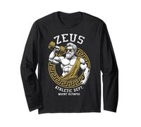 Zeus Gym Athletic Department - Divertente dio greco per allenare i muscoli Maglia a Manica