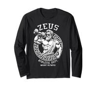 Zeus Gym Athletic Department - Divertente dio greco per allenare i muscoli Maglia a Manica