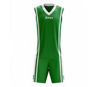 Zeus Kit Bozo Maglia da basket + Shorts 2 pezzi. verde/bianco verde XL