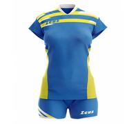 Zeus Kit Itaca Donna Maglia + Shorts 2 pezzi. royal blue/giallo blu 3XS