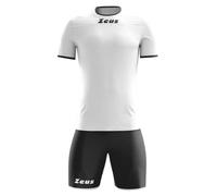 Zeus Kit Sticker Bianco-Nero - Completo Muta/Divisa Calcio Calcetto Personalizzato Nome Numero - XL