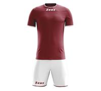 Zeus Completino Calcio/Calcetto Kit Sticker Granata-Bianco S – Personalizzato (Nome e Numero gratis)